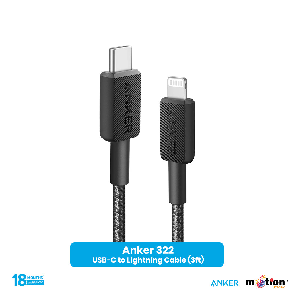 Anker 322 USB-C to Lightning Cable - Black