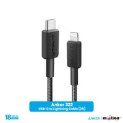 Anker 322 USB-C to Lightning Cable - Black