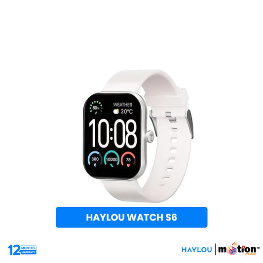 Haylou S6 2.01" TFT Bluetooth Calling With IP68 Water Resistance Smart Watch - Silver