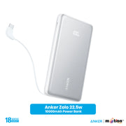 Anker Zolo 22.5w 10000mAh Power Bank - White