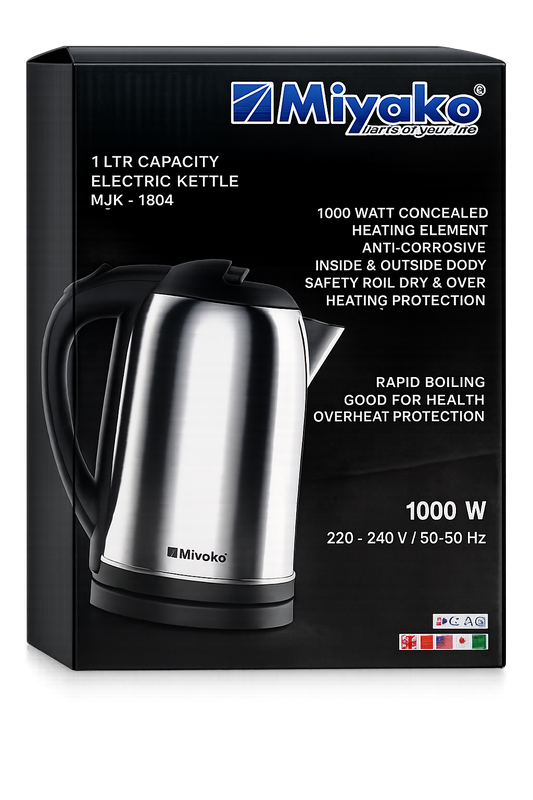 Miyako MJK-1804 Electric Kettle - 1 Liter