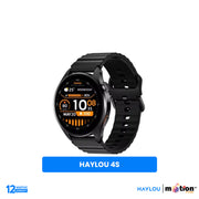 Haylou 4S 1.43" AMOLED Display With 1ATM Waterproof BT Calling Smart Watch - Black
