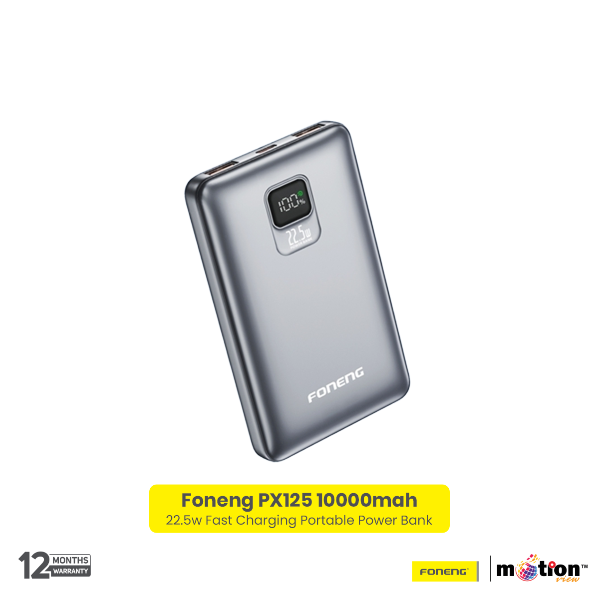 Foneng PX125 10000mAh Power Bank - Grey