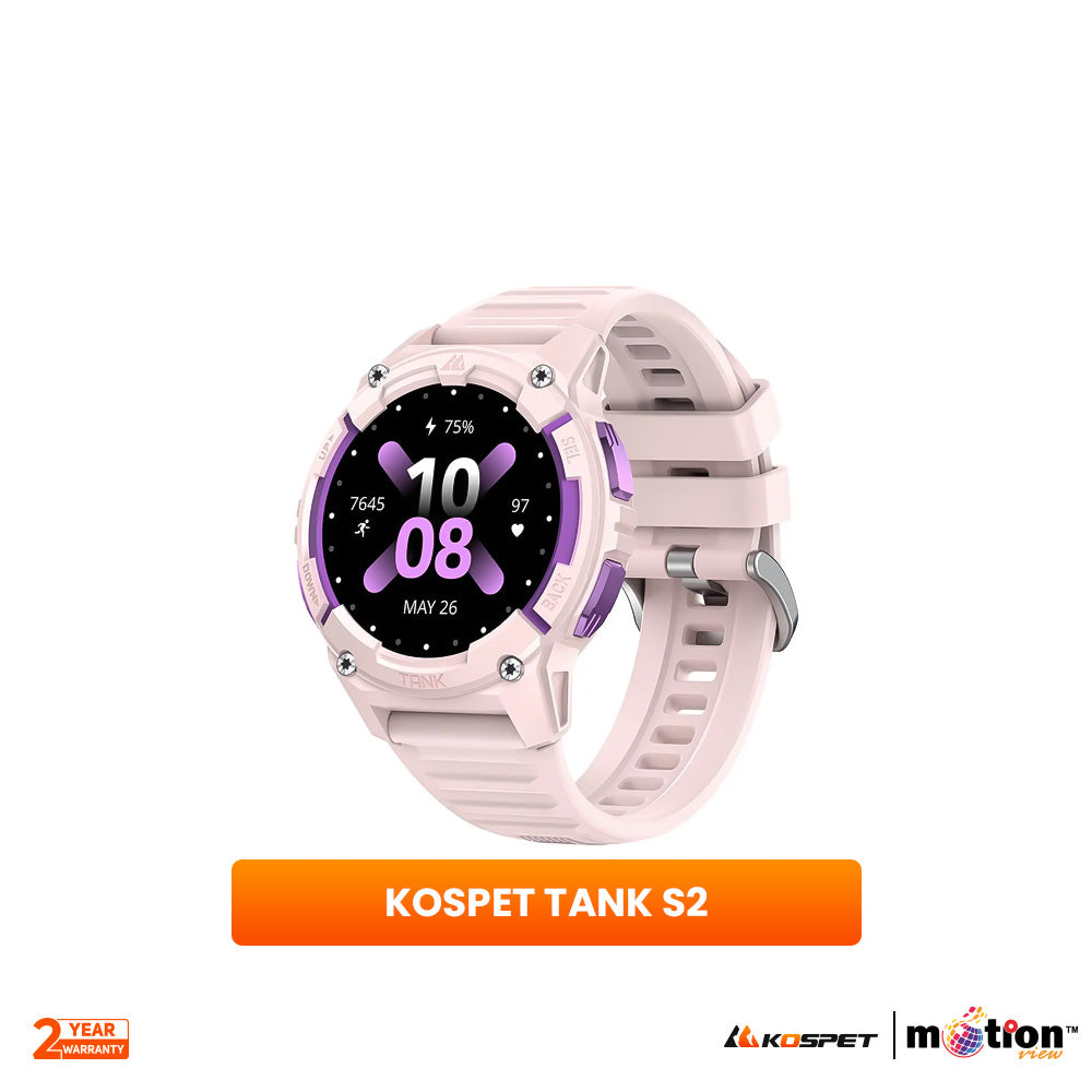 KOSPET TANK S2 1.32" AMOLED Smart Watch With 5ATM Waterproof - Default Title