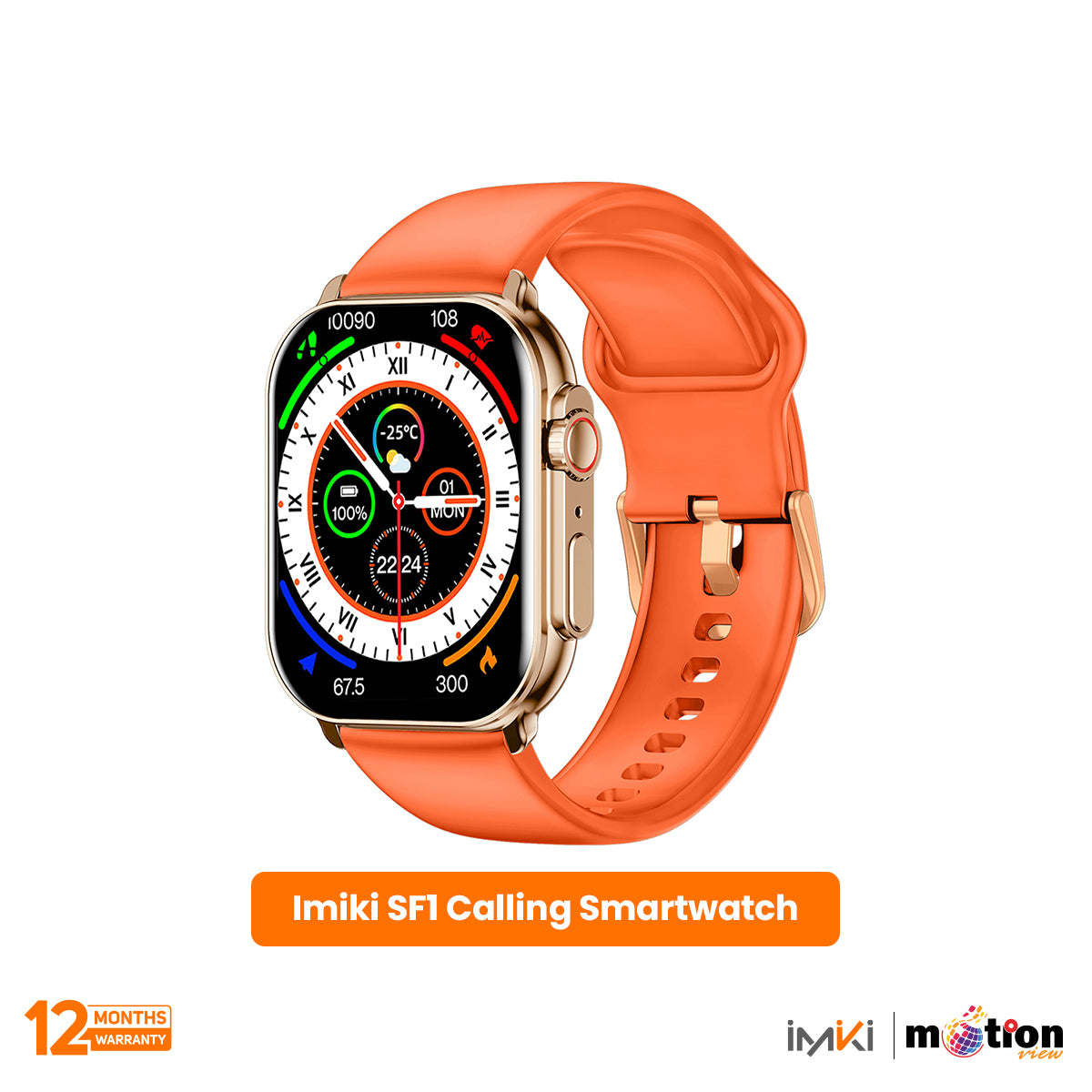 Imilab Imiki SF1 Curved 2.01inch Amoled Calling Smart Watch Metal Body - Default Title