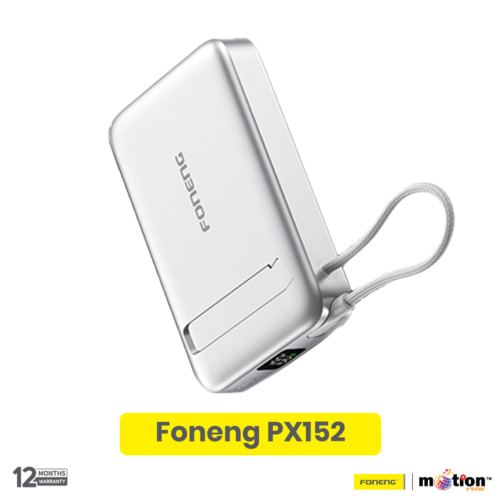 Foneng PX152 10000mAh Qi 2.0 Wireless Power Bank - Silver