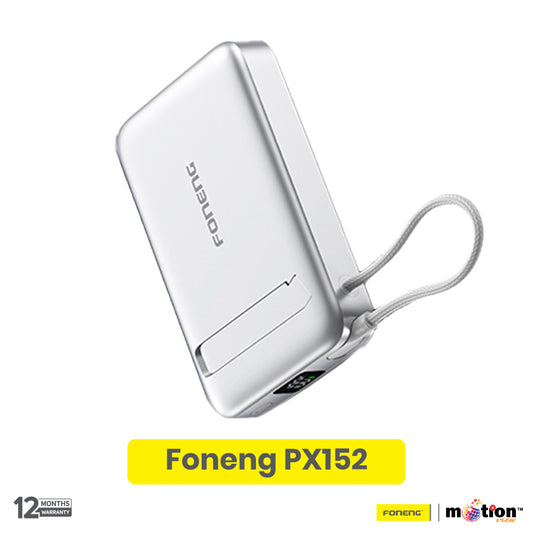 Foneng PX152 10000mAh Qi 2.0 Wireless Power Bank - Silver