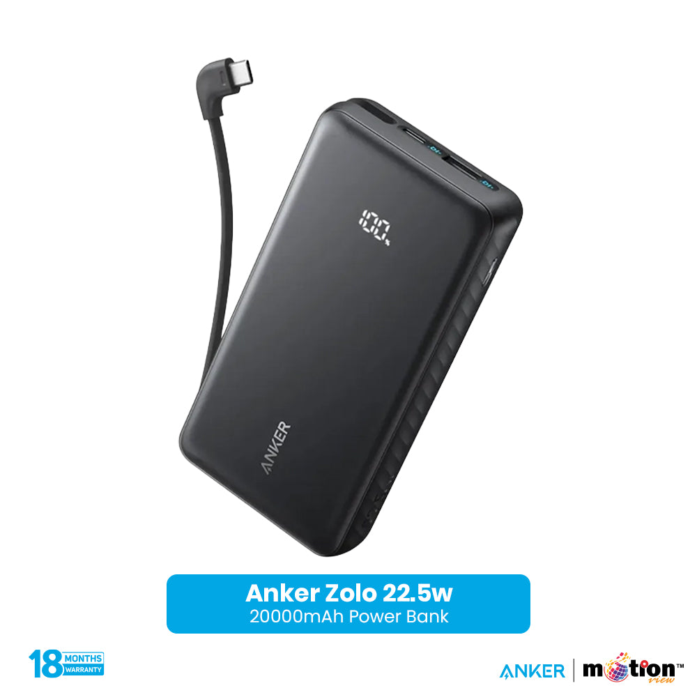 Anker Zolo 22.5w 20000mAh Power Bank - Black