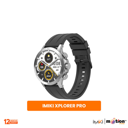 IMIKI XPLORER Pro 1.6" AMOLED Always‑On display Smart Watch - Silver