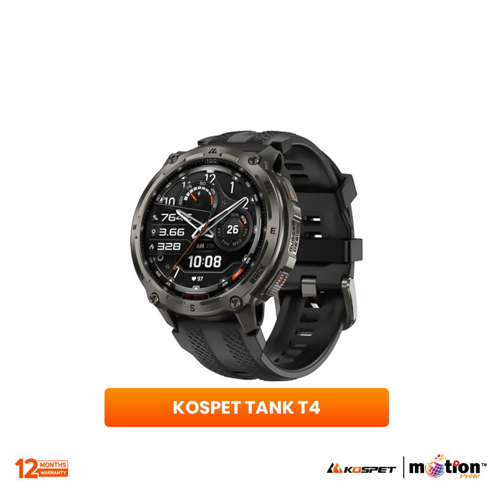 KOSPET TANK T4 Smartwatch with 10 ATM - Black