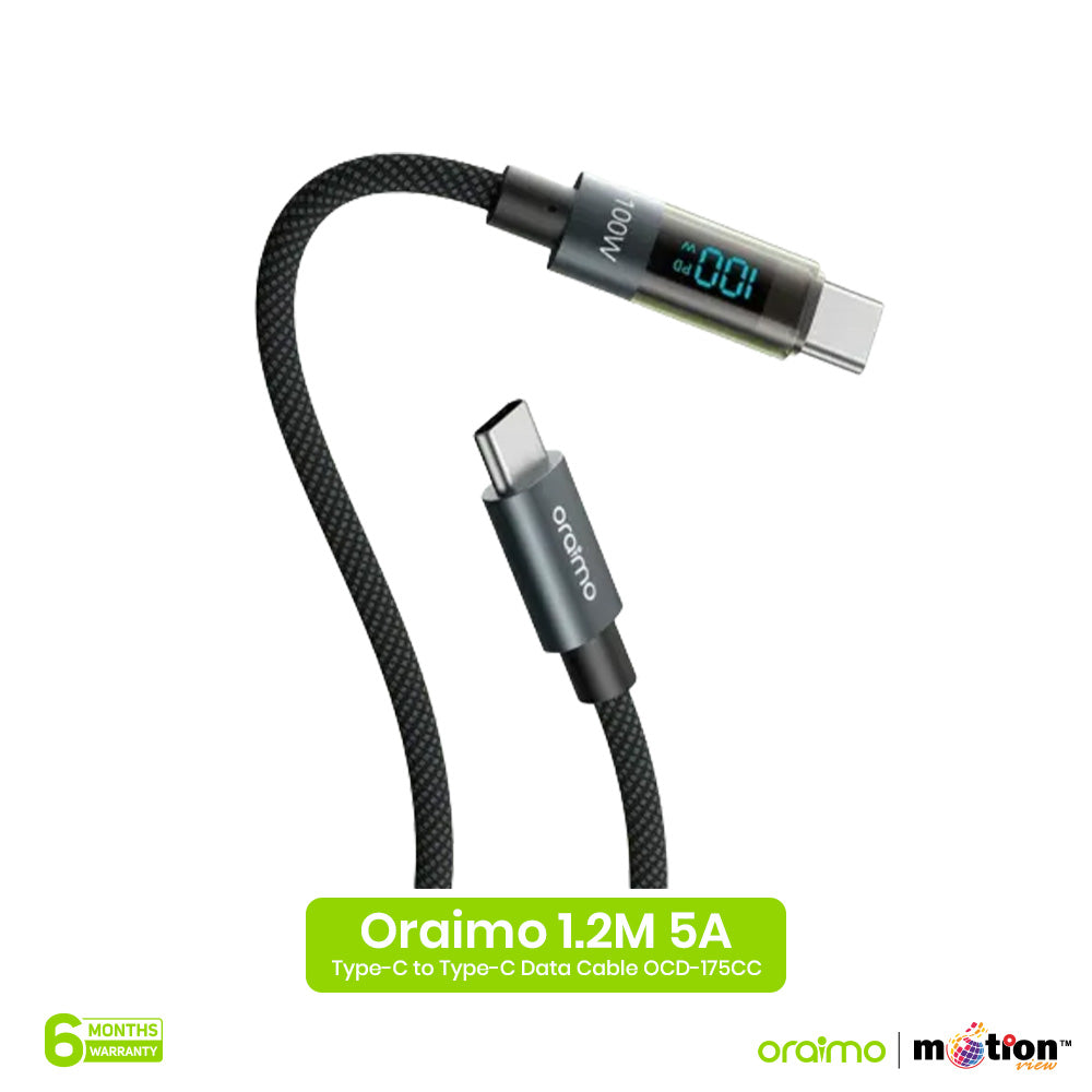 Oraimo 1.2M 5A Type-C to Type-C Data Cable ( OCD-175CC ) - Default Title