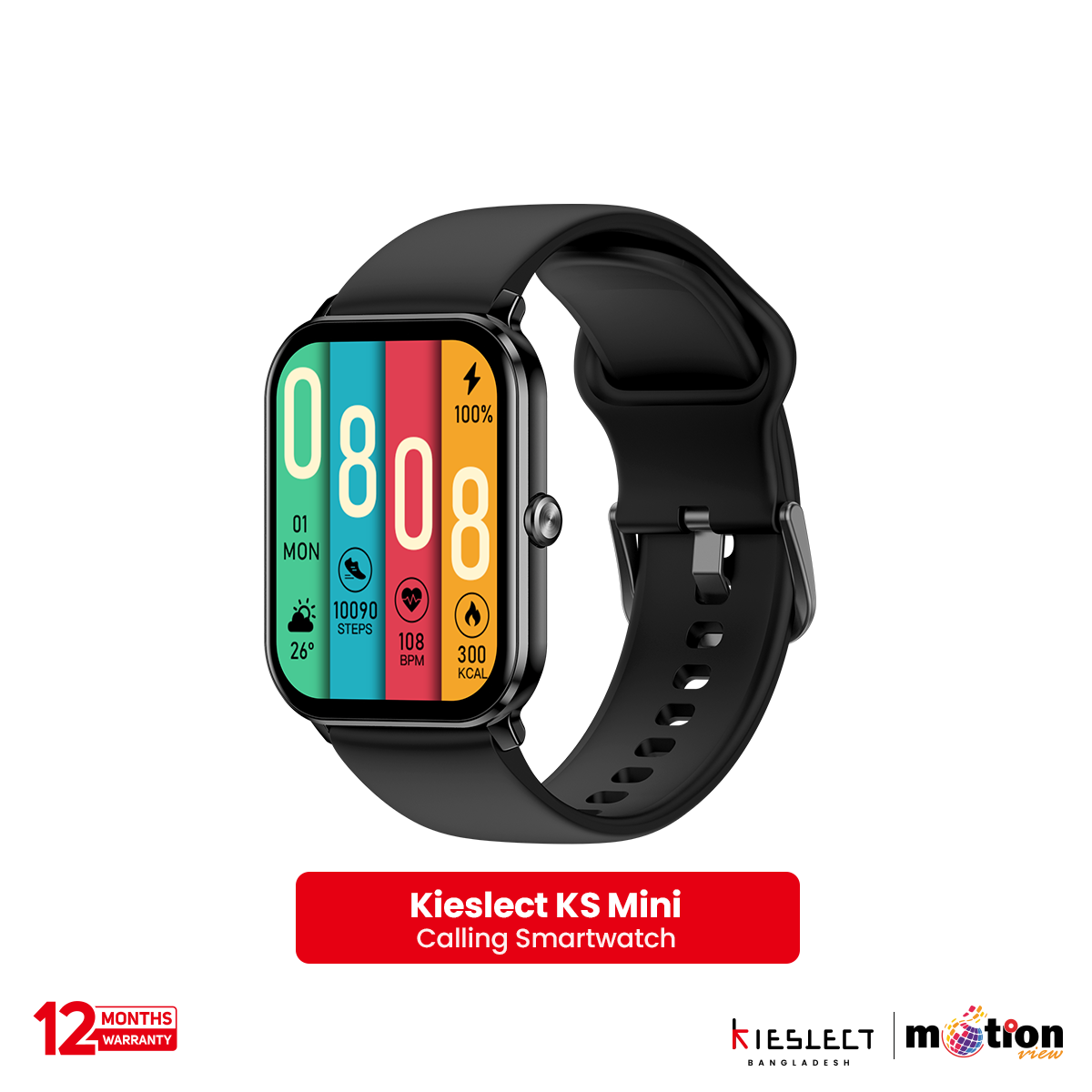 Kieslect KS Mini calling Smart Watch with IP68 Water Resistance - Default Title